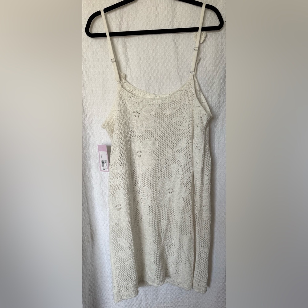 Wild Fable Crochet Floral Knit Mini Dress Festival Boho Cottagecore 2X NWT - Picture 3 of 5